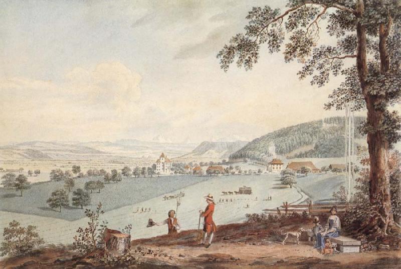 Johann Ludwig Aberli Kehrsatz in Bern view of north